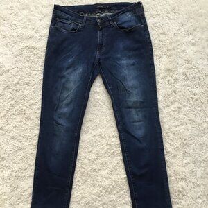 TAHARI Women's Skinny Jeans Denim Stretchy Elastic Waist Mid Rise Blue W34